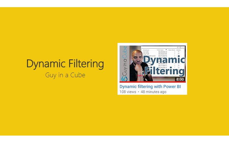 Dynamic Filters in PowerBI