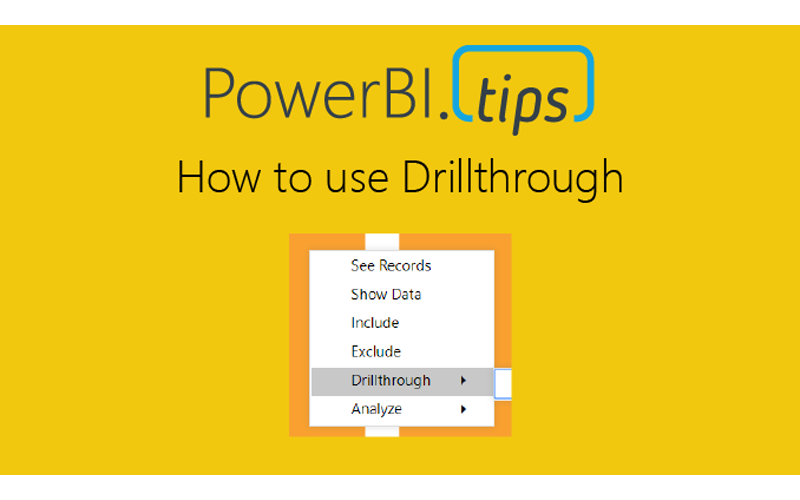 How to use Drillthrough in PowerBI