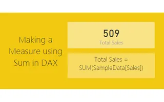 Measures – Calculating a Sum