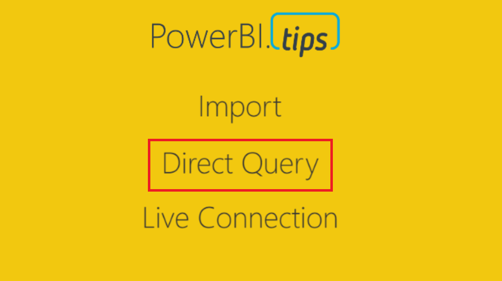 Connection Direct Query