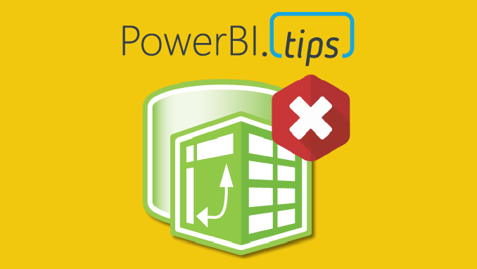 Power Query Icon with Red X